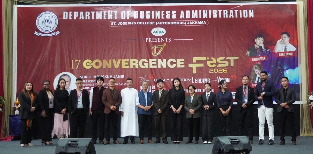 Department of Business Administration, St Joseph’s College (Autonomous), Jakhama, inaugurated the 17th Convergence Fest 2026 at the College Indoor Stadium on October 23.